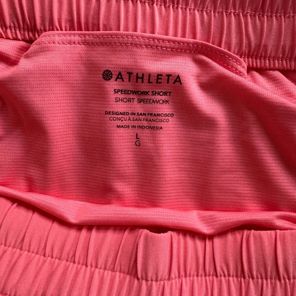 Athleta Coral Athletic Speedwork Running Shorts Large - Picture 12 of 14